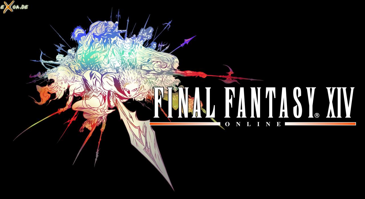  FFXIV logo  black Screenshot Wallpaper for Final Fantasy 